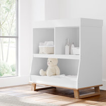 Bookshelf changing table outlet combo